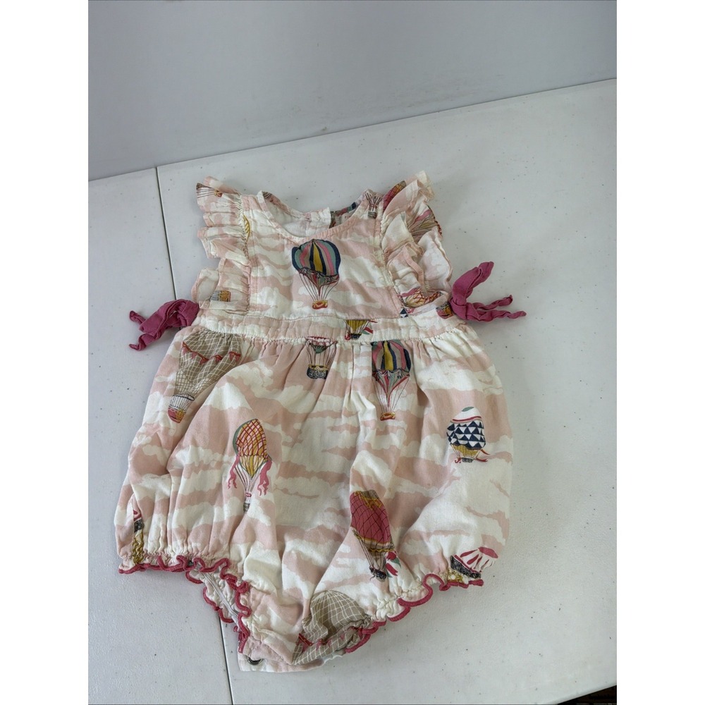 Pink Chicken Hot Air Balloon Romper Girls Bubble Size 18/24 Months
